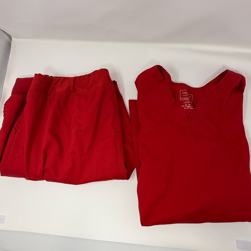 Cherokee Bold Red Scrub Set